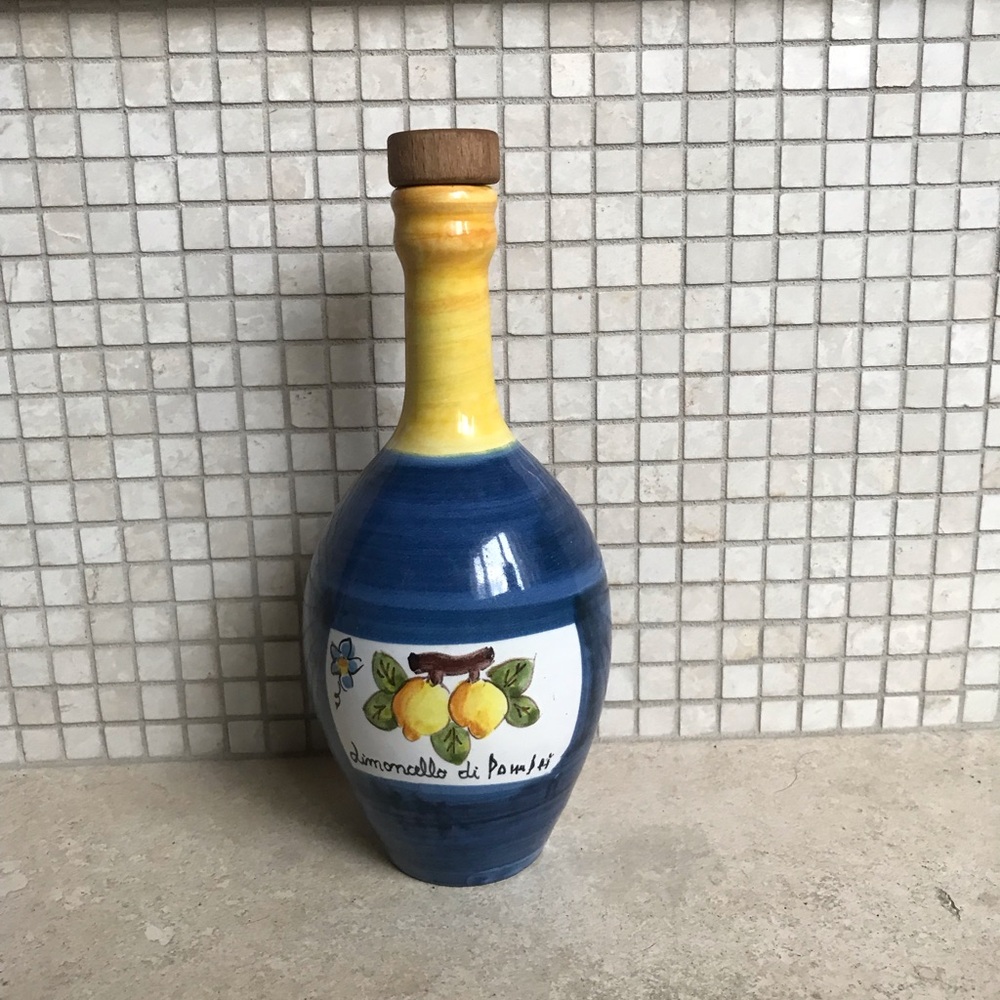 ITALIAN LIMONCELLO 🍋 HAND PAINTED DECANTER BOTTLE